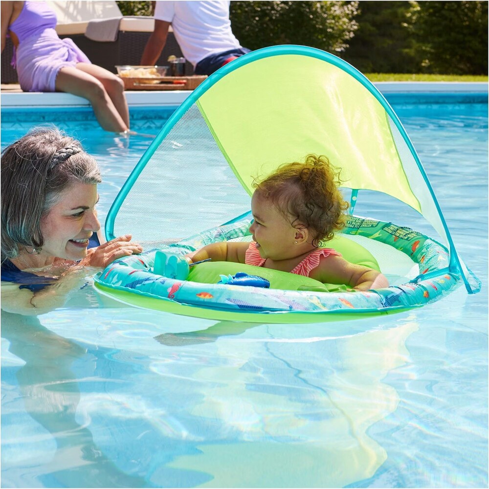 Swimways Infant Baby Spring Float - Green - Picture 4 of 15